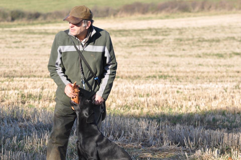 Phil and dog with dummy